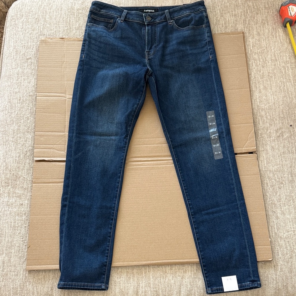 Express Men’s Dark Indigo Slim Jeans